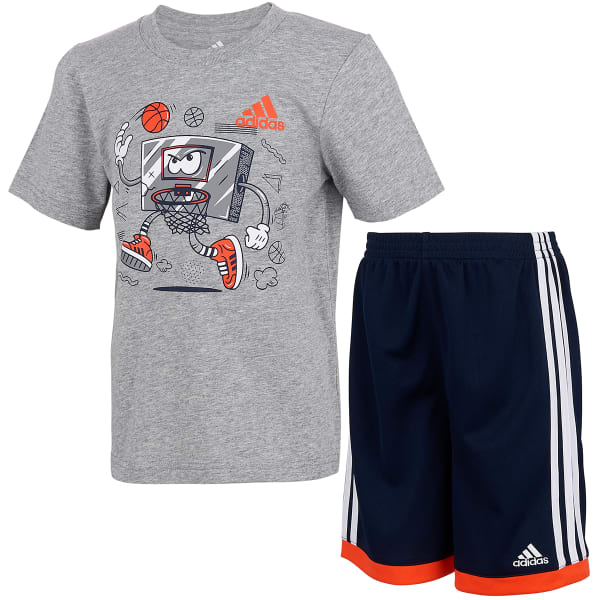 ADIDAS Little Boys' Graphic T-Shirt and Shorts Set