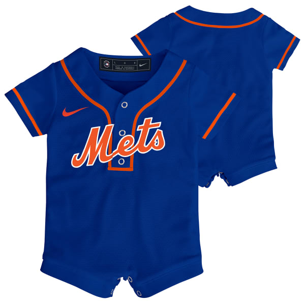 New York Mets Nike Newborn & Infant Official Jersey Romper - Royal