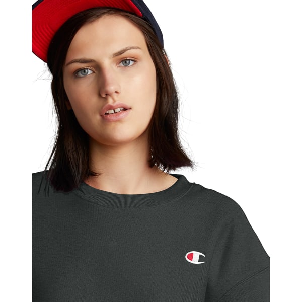 CHAMPION Women's Reverse-Weave Cropped Cut-Off Hoodie