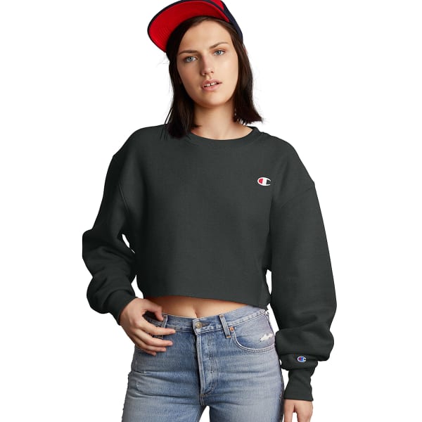 CHAMPION Women's Reverse-Weave Cropped Cut-Off Hoodie