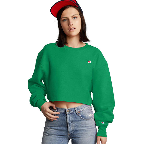 CHAMPION Women's Reverse-Weave Cropped Cut-Off Hoodie