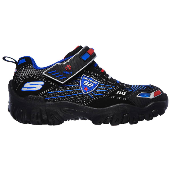 SKECHERS Boys' Hot Lights: Damager 3 Police Sneakers