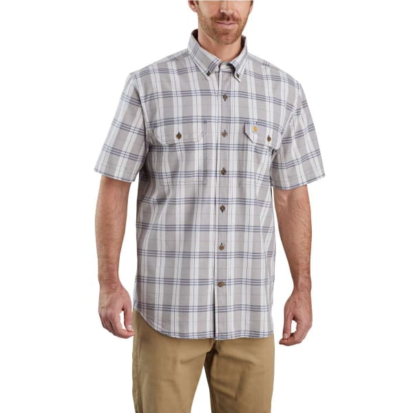 CARHARTT Men's Short-Sleeve Original Fit Midweight Plaid Shirt