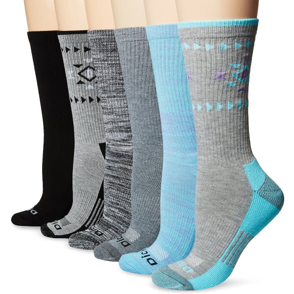 DICKIES Women's Dri-Tech Crew Socks, 6 Pack