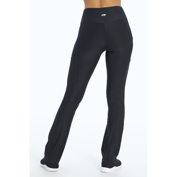 Mid Waist Female PEEPULTREE Ladies Yoga Pant With Pocket Zip