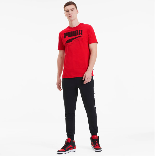 PUMA Men's Rebele Bold Short-Sleeve Logo Tee