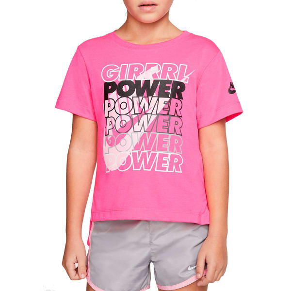 NIKE Girls' Girl Power Short-Sleeve Tee