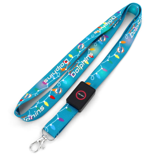 MIAMI DOLPHINS LED Holiday Light-Up Lanyard