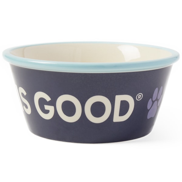 LIFE IS GOOD Paw Wag Dog Bowl, Large