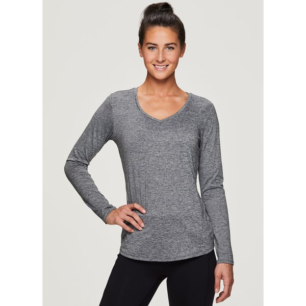 RBX Women's Stratus V-Neck Long-Sleeve Workout Tee