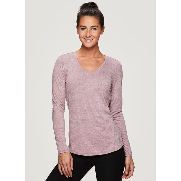 RBX Women's Stratus V-Neck Long-Sleeve Workout Tee