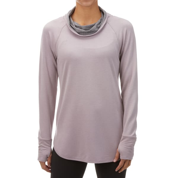 RBX Women's Baby French Terry Cowl Neck Pullover Tunic