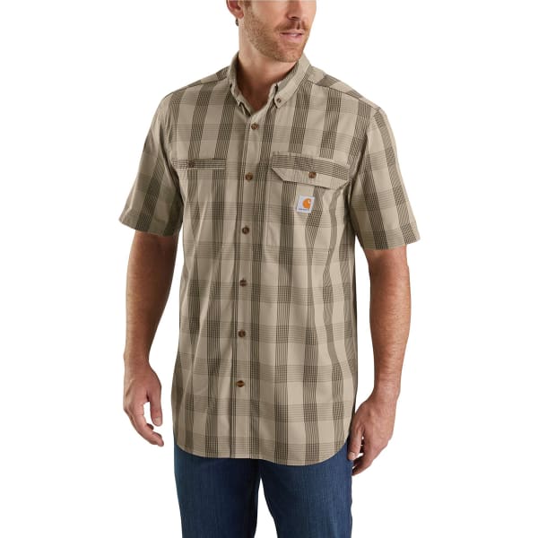 CARHARTT Men's Force Ridgefield Plaid Short-Sleeve Shirt