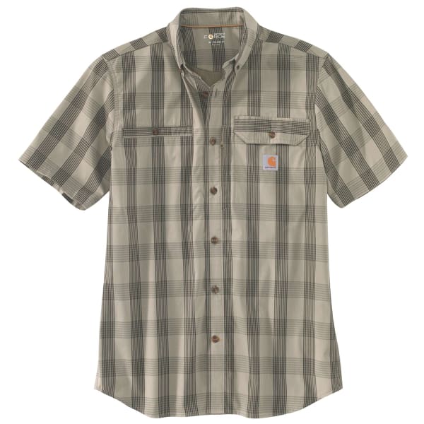 CARHARTT Men's Force Ridgefield Plaid Short-Sleeve Shirt