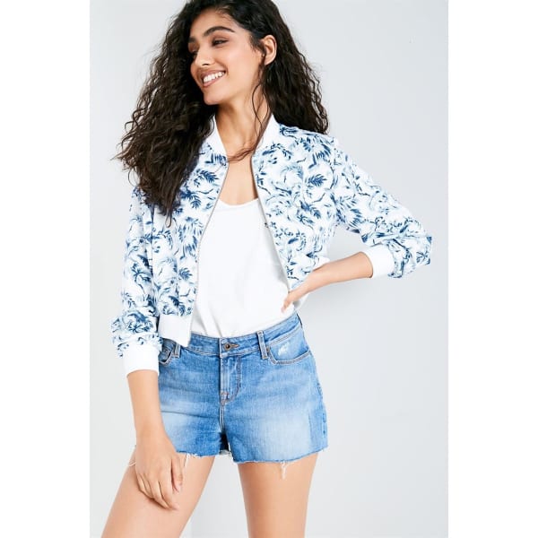 JACK WILLS Women's Pringwey Stripe Cropped Bomber Jacket