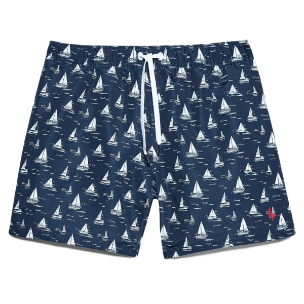 JACK WILLS Men's Blakeshall Mid-Length Sail-Print Shorts