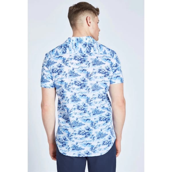 JACK WILLS Men's Short-Sleeve Elwick Palm Print Shirt