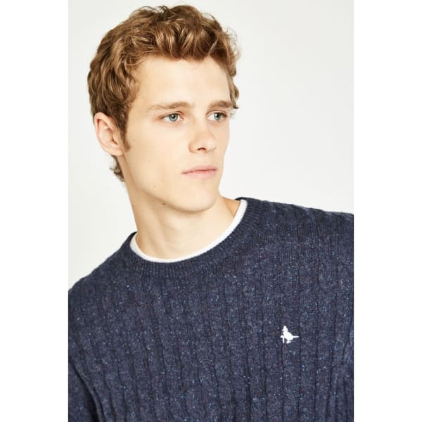 JACK WILLS Men's Marlow Cable Knit Crewneck Sweater