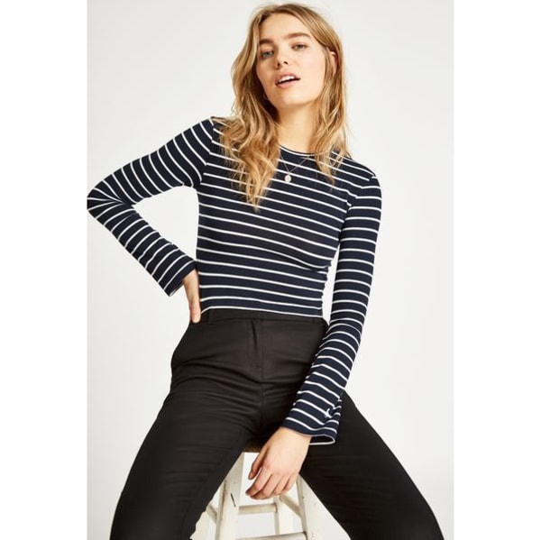 JACK WILLS Women's  Pixton Fluted Sleeve Top