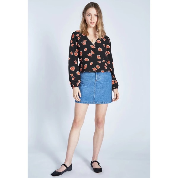 JACK WILLS Women's Otterley Floral Long Sleeve Wrap Top