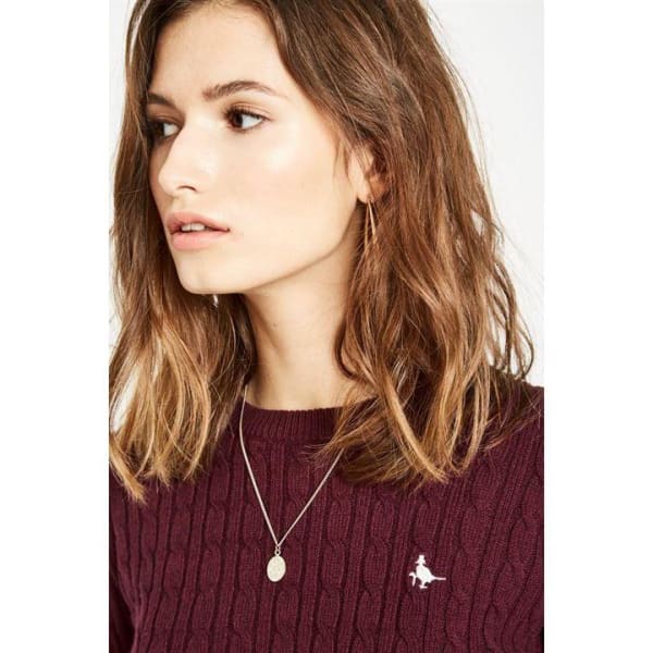 JACK WILLS Women's Heritage Cable Crewneck Sweater