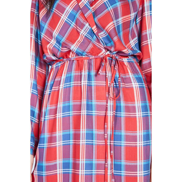 JACK WILLS Women's Hedley Checked Wrap Shirt Dress