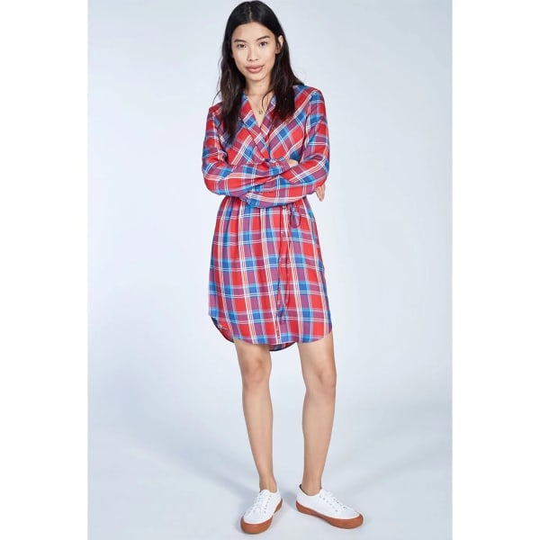 JACK WILLS Women's Hedley Checked Wrap Shirt Dress