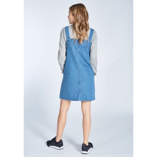 JACK WILLS Women's Jaden Denim Popper Dungaree Dress