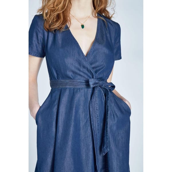 JACK WILLS Women's Winsall Chambray Wrap Dress