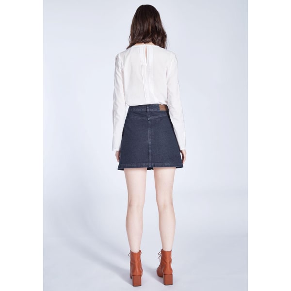 JACK WILLS Women's Chartham Full Zip Denim Skirt