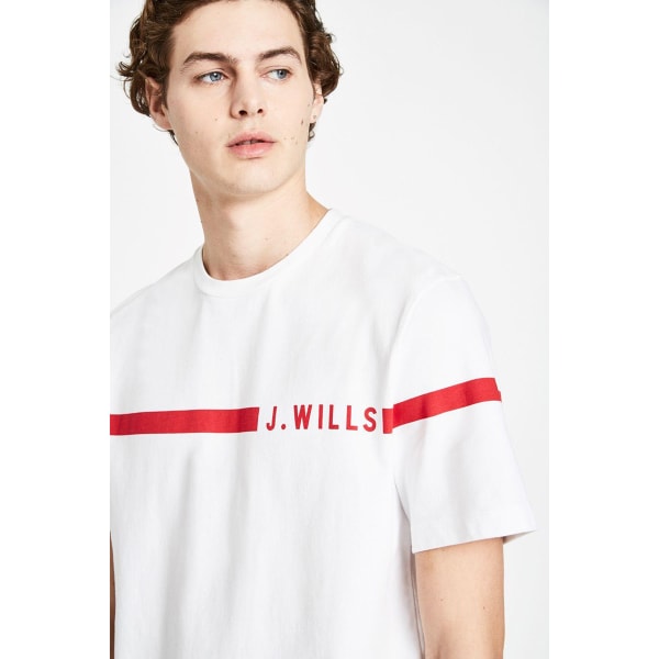 JACK WILLS Men's Budden Stripe Logo Short-Sleeve Tee