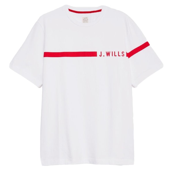 JACK WILLS Men's Budden Stripe Logo Short-Sleeve Tee