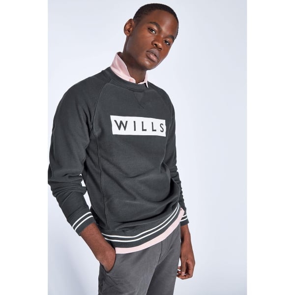 JACK WILLS Men's Harrysted Twill Applique Sweatshirt