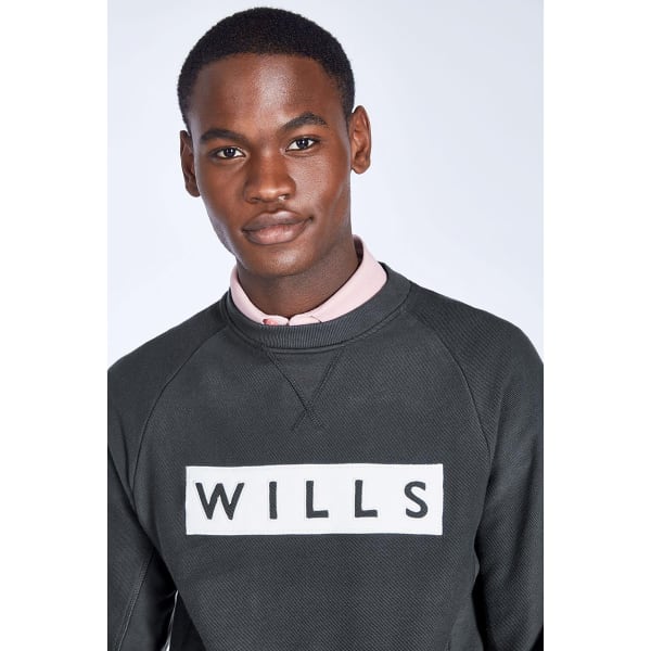 JACK WILLS Men's Harrysted Twill Applique Sweatshirt