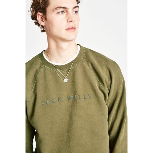 JACK WILLS Men's Wyatt Military Crew Sweatshirt