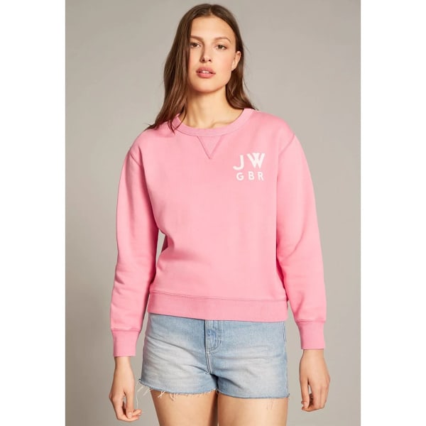 JACK WILLS Women's Wills Kempson Garment Dye Cropped Crewneck Sweatshirt