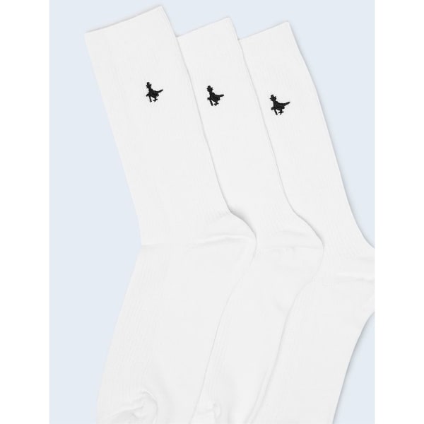 JACK WILLS Men's Meadowcroft Plain Rib Socks, 3 Pack