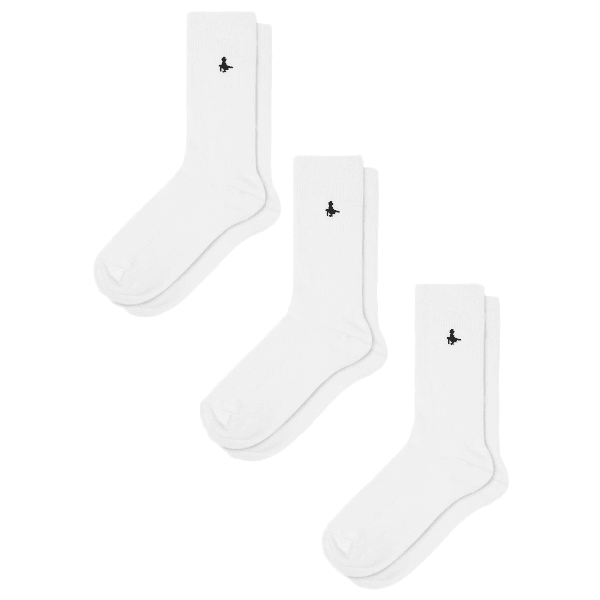 JACK WILLS Men's Meadowcroft Plain Rib Socks, 3 Pack