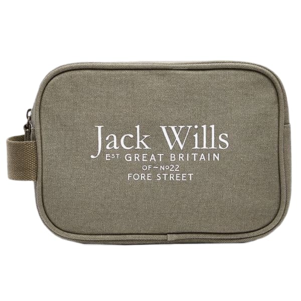 JACK WILLS Loughton Cotton Canvas Wash Bag