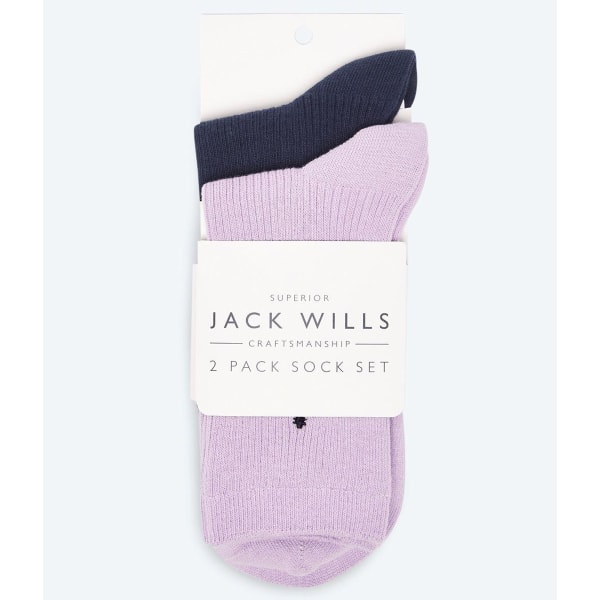 JACK WILLS Women's Pointon Ribbed Socks, 2 Pack