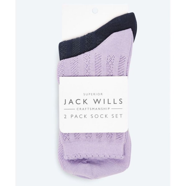 JACK WILLS Roselands Pointelle Ankle Sock, 2 Pack