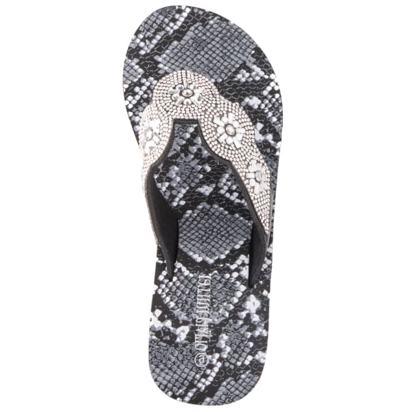 OLIVIA MILLER Women's Circle Snake Wedge Sandals