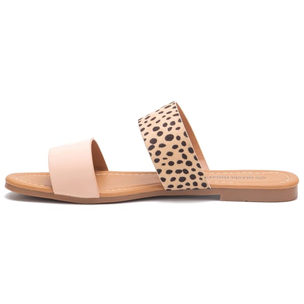 OLIVIA MILLER Women's Double Band Slide Sandals