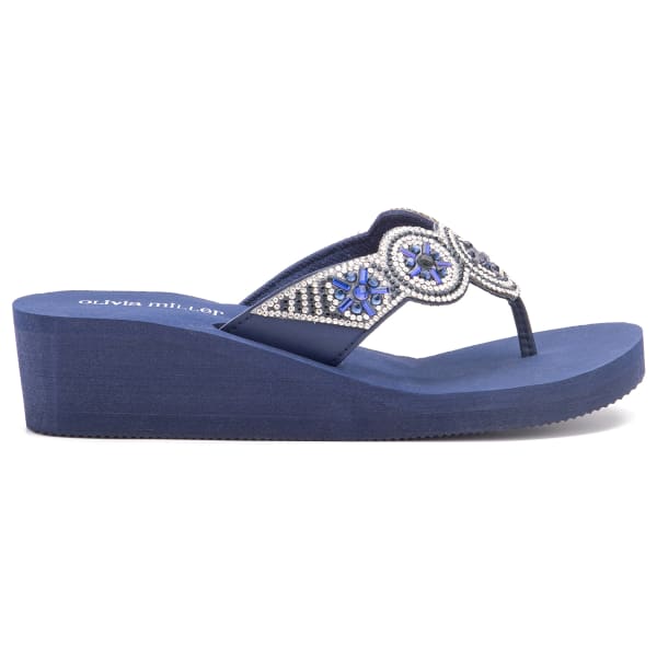 OLIVIA MILLER Women's Circle Wedge Sandals