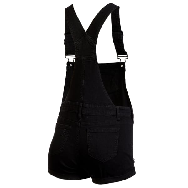 BLUE SPICE Juniors' Denim Shortall Overalls