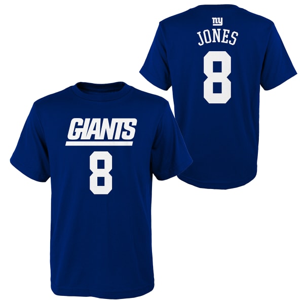 NEW YORK GIANTS Boys' Jones #8 Name & Number Short-Sleeve Tee