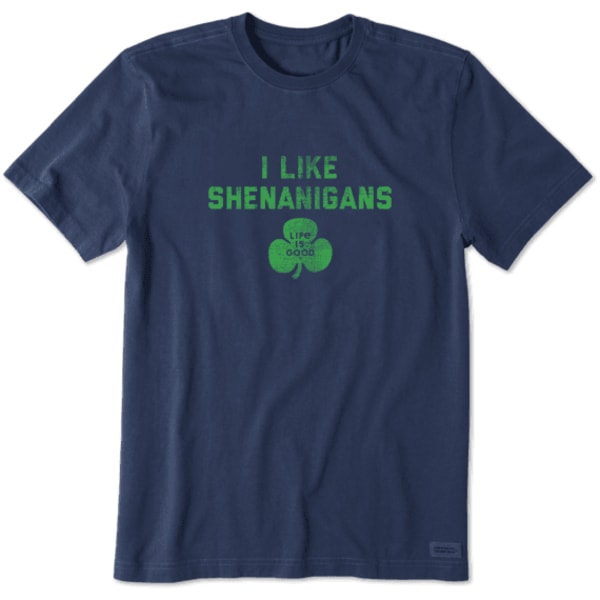 LIFE IS GOOD Men's I Like Shenanigans Crusher Short-Sleeve Tee