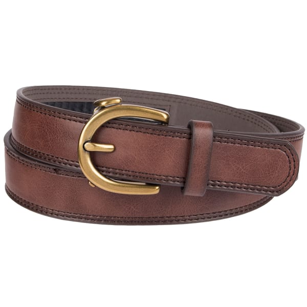 EXACT FIT Women's Faux Leather Track Lock Belt