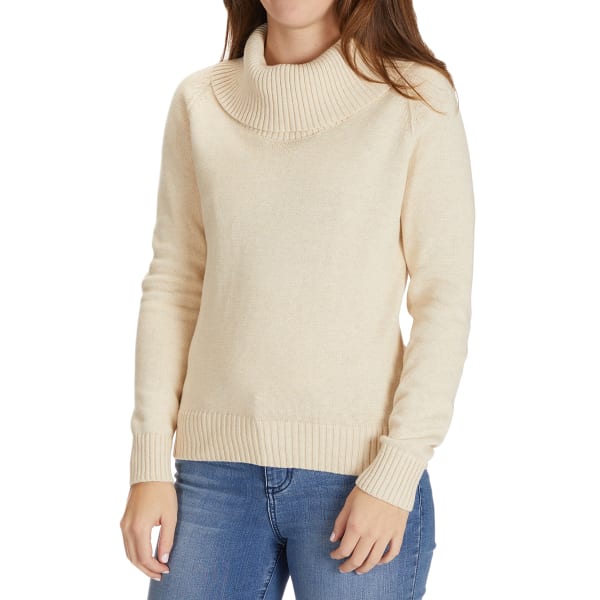 JEANNE PIERRE Women's Coarse Gauge Cowl Neck Sweater