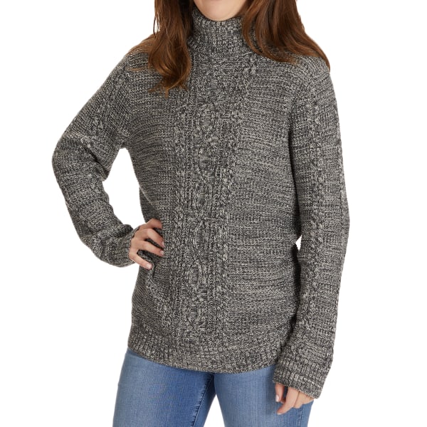 JEANNE PIERRE Women's Cable Turtle Neck Sweater